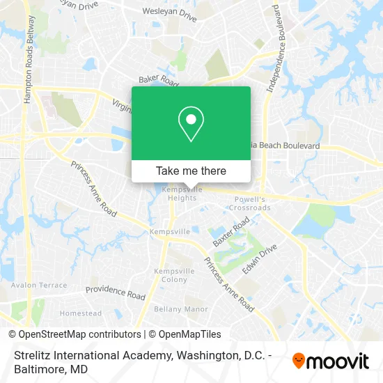 Strelitz International Academy map