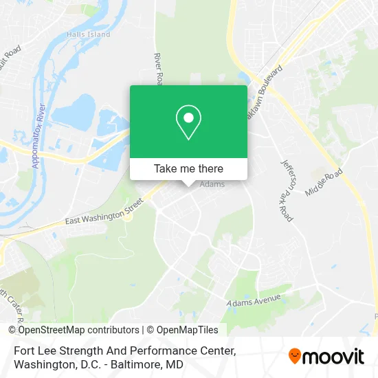 Fort Lee Strength And Performance Center map