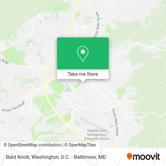 Bald Knob map