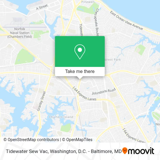 Tidewater Sew Vac map
