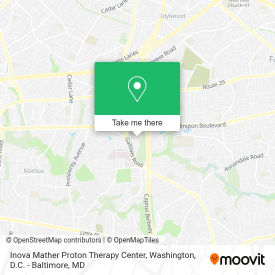 Inova Mather Proton Therapy Center map