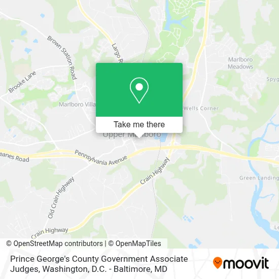 Prince George's County Government Associate Judges map