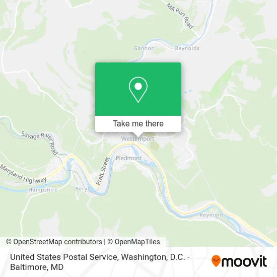 United States Postal Service map