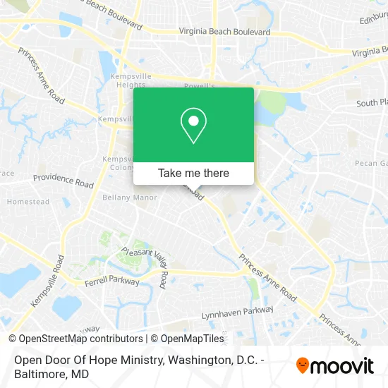 Open Door Of Hope Ministry map