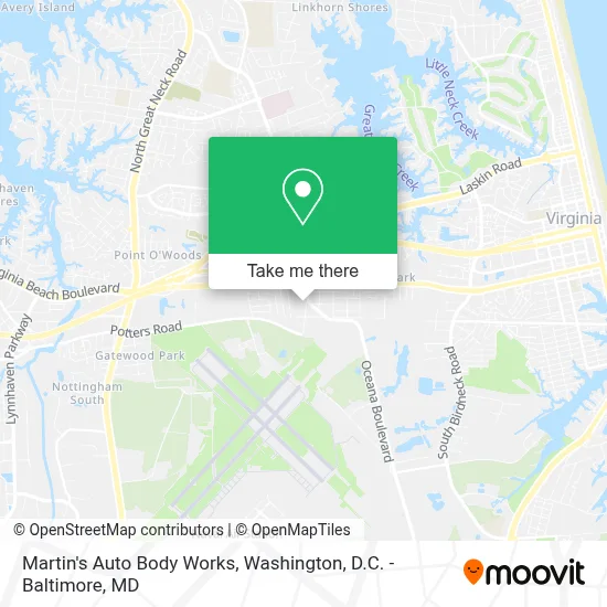 Martin's Auto Body Works map