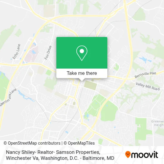 Nancy Shiley- Realtor- Samson Properties, Winchester Va map