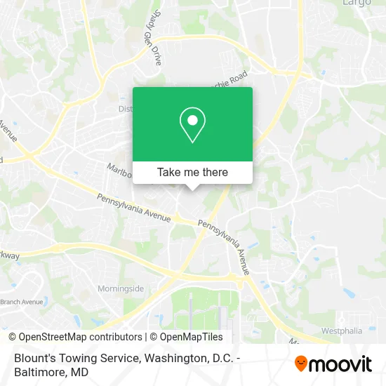Blount's Towing Service map