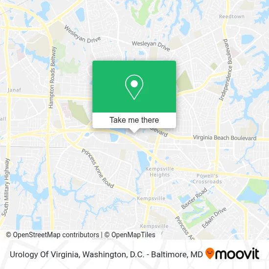 Urology Of Virginia map
