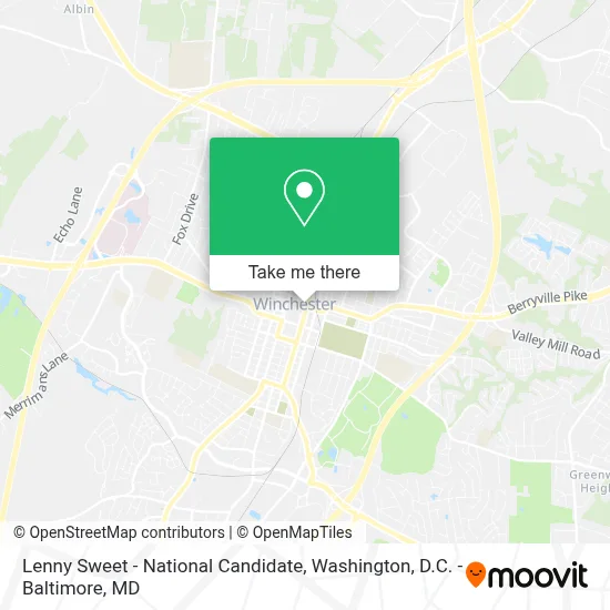 Lenny Sweet - National Candidate map
