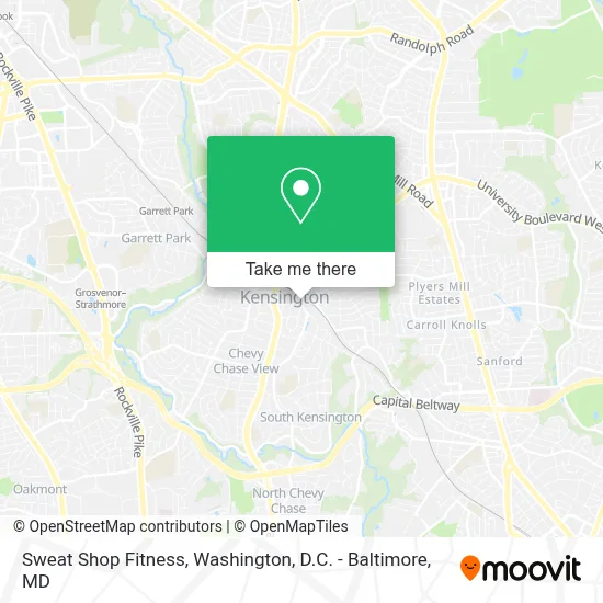 Sweat Shop Fitness map