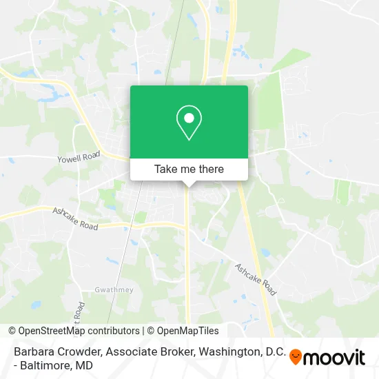 Barbara Crowder, Associate Broker map