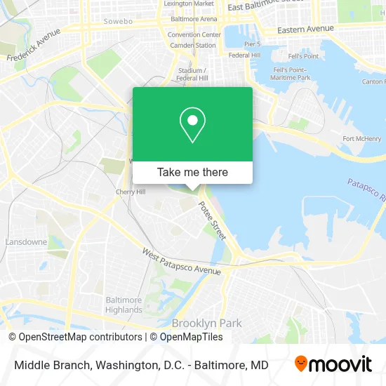 Middle Branch map