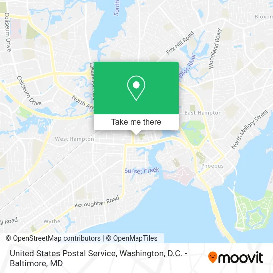 United States Postal Service map