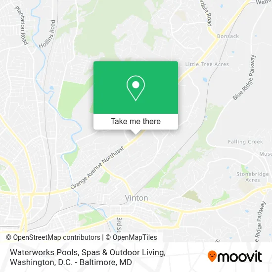 Waterworks Pools, Spas & Outdoor Living map