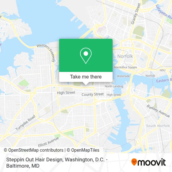 Steppin Out Hair Design map
