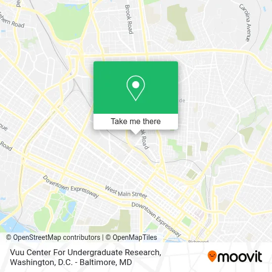 Vuu Center For Undergraduate Research map