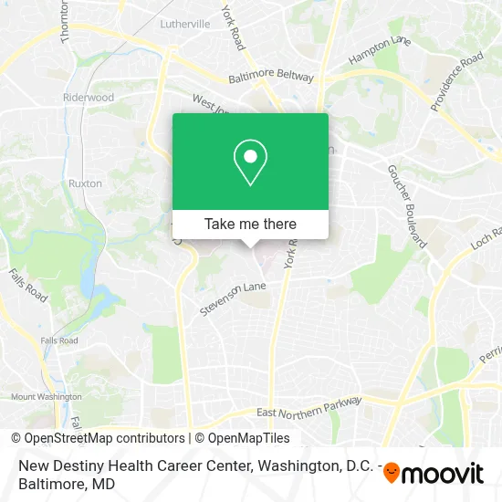New Destiny Health Career Center map