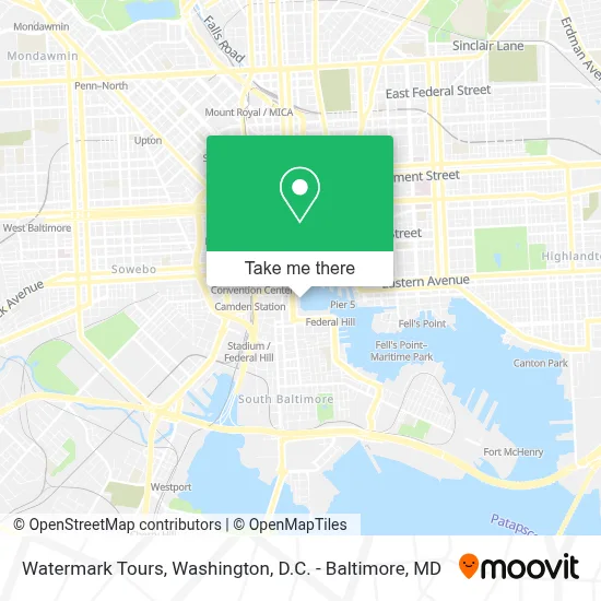 Watermark Tours map
