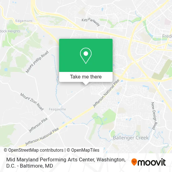 Mid Maryland Performing Arts Center map
