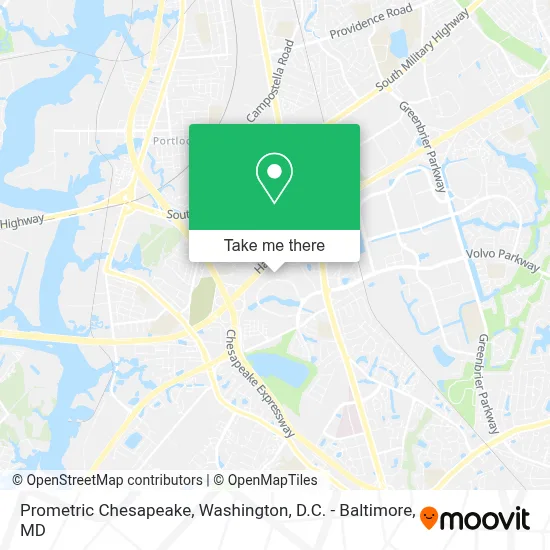 Prometric Chesapeake map