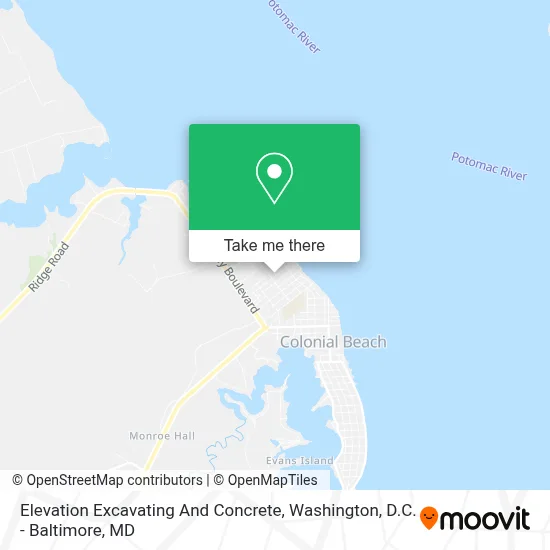 Elevation Excavating And Concrete map