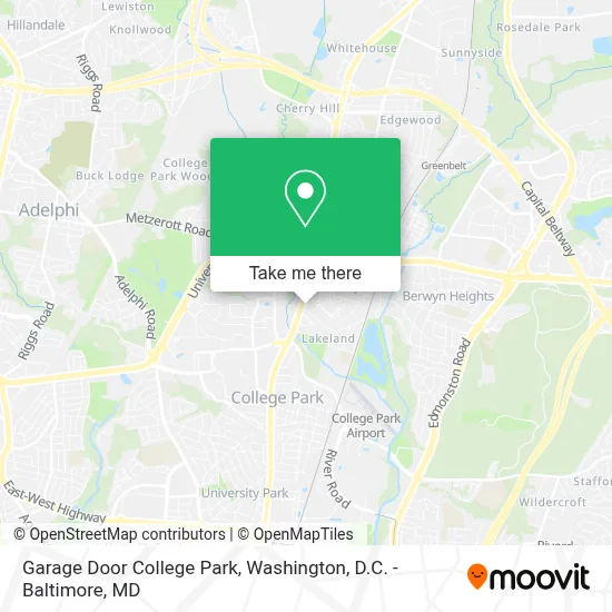 Garage Door College Park map