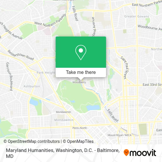 Maryland Humanities map