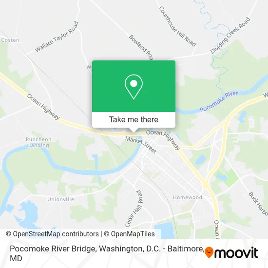 Pocomoke River Bridge map
