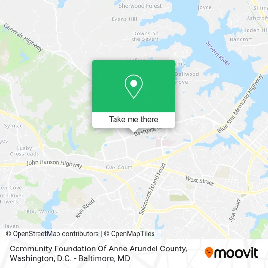 Community Foundation Of Anne Arundel County map