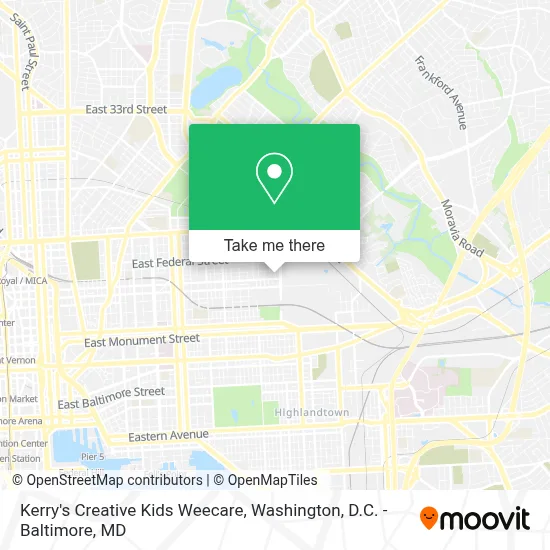 Kerry's Creative Kids Weecare map