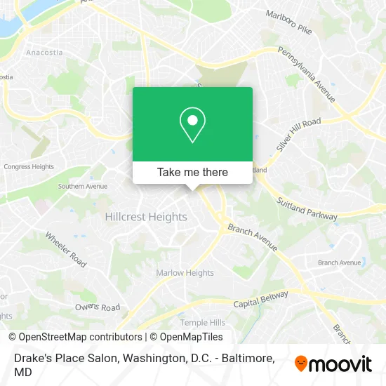 Drake's Place Salon map
