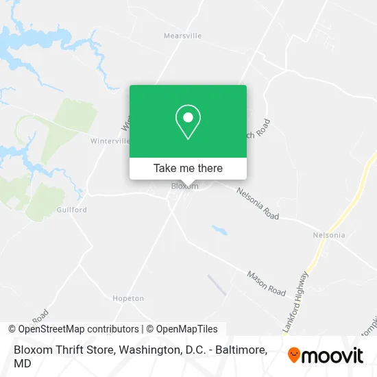 Bloxom Thrift Store map