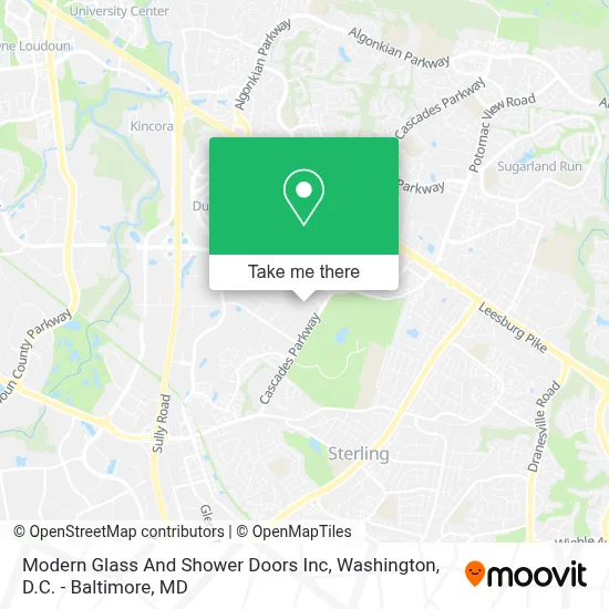 Modern Glass And Shower Doors Inc map
