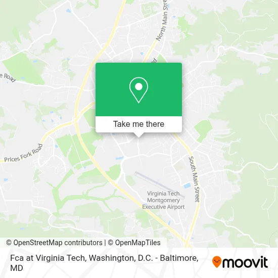 Fca at Virginia Tech map