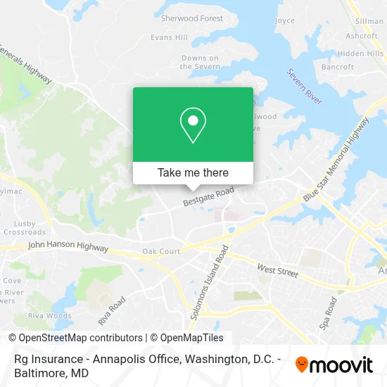 Rg Insurance - Annapolis Office map