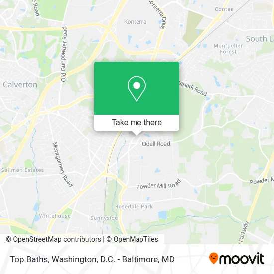 Top Baths map