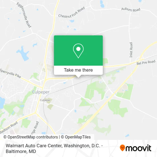 Walmart Auto Care Center map