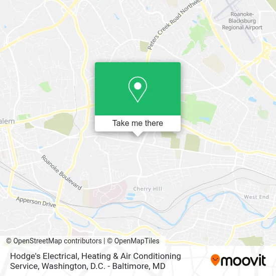 Hodge's Electrical, Heating & Air Conditioning Service map