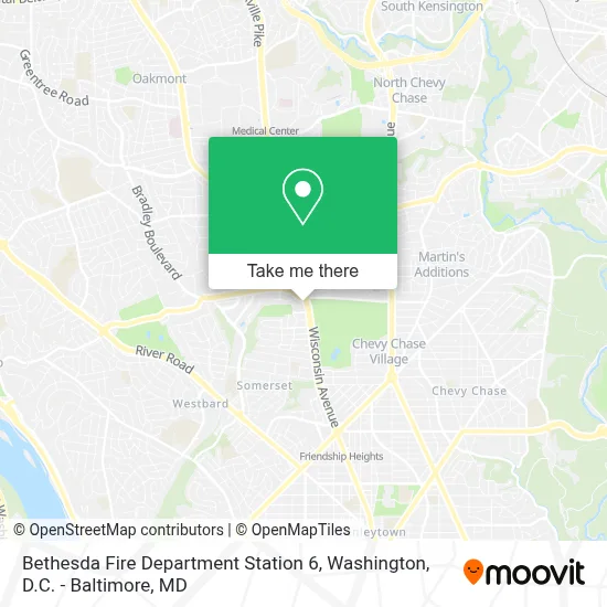 Bethesda Fire Department Station 6 map