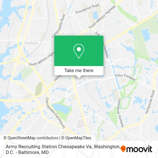 Army Recruiting Station Chesapeake Va map
