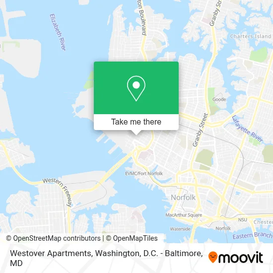 Westover Apartments map