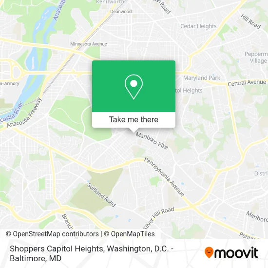 Shoppers Capitol Heights map