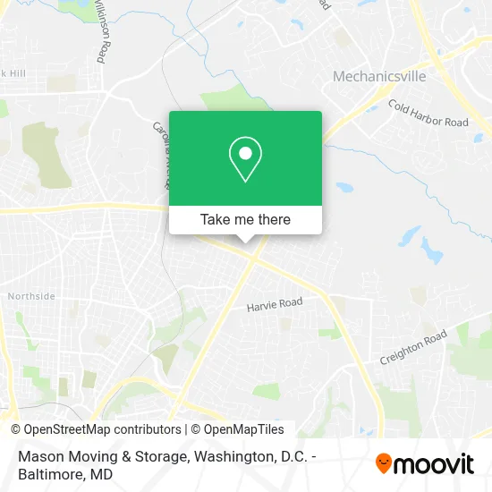 Mason Moving & Storage map
