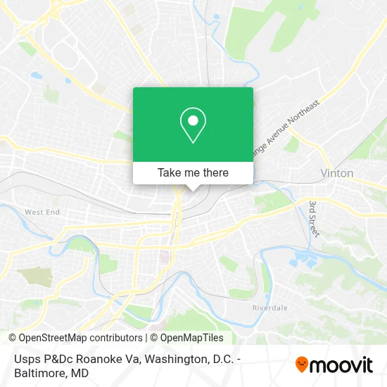 Usps P&Dc Roanoke Va map