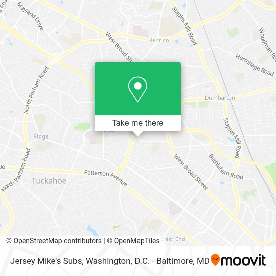 Jersey Mike's Subs map