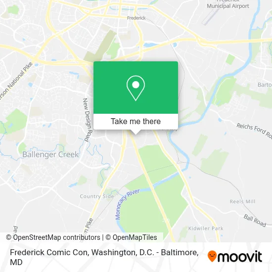 Frederick Comic Con map