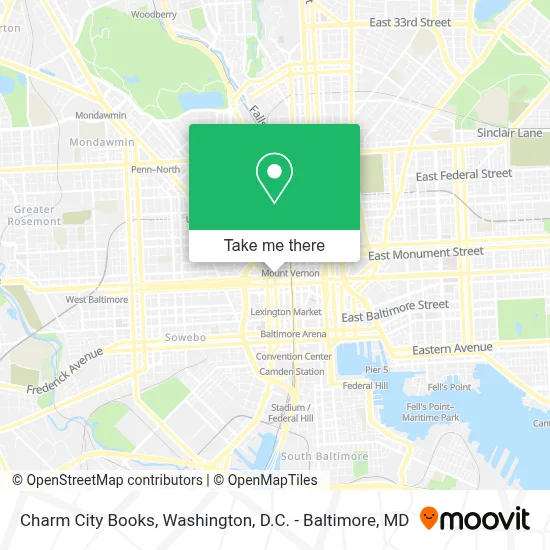 Charm City Books map
