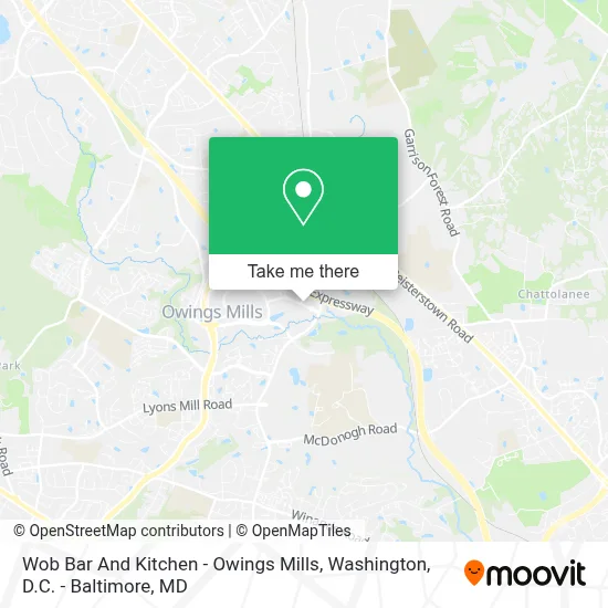 Wob Bar And Kitchen - Owings Mills map