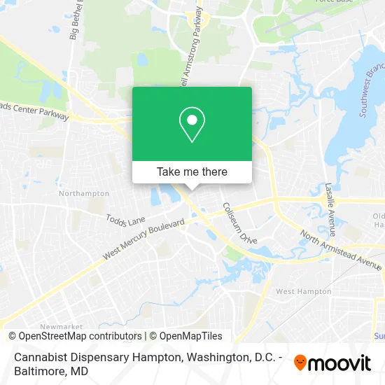 Cannabist Dispensary Hampton map