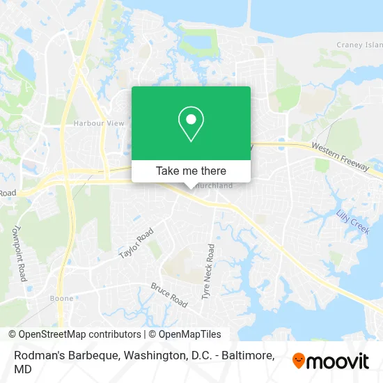 Rodman's Barbeque map